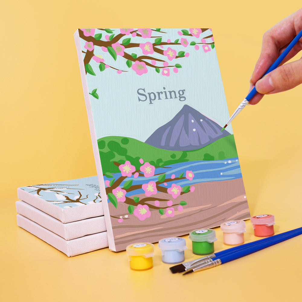 Paint by numbers canvas of a bright summer meadow in Nature’s Cycle series