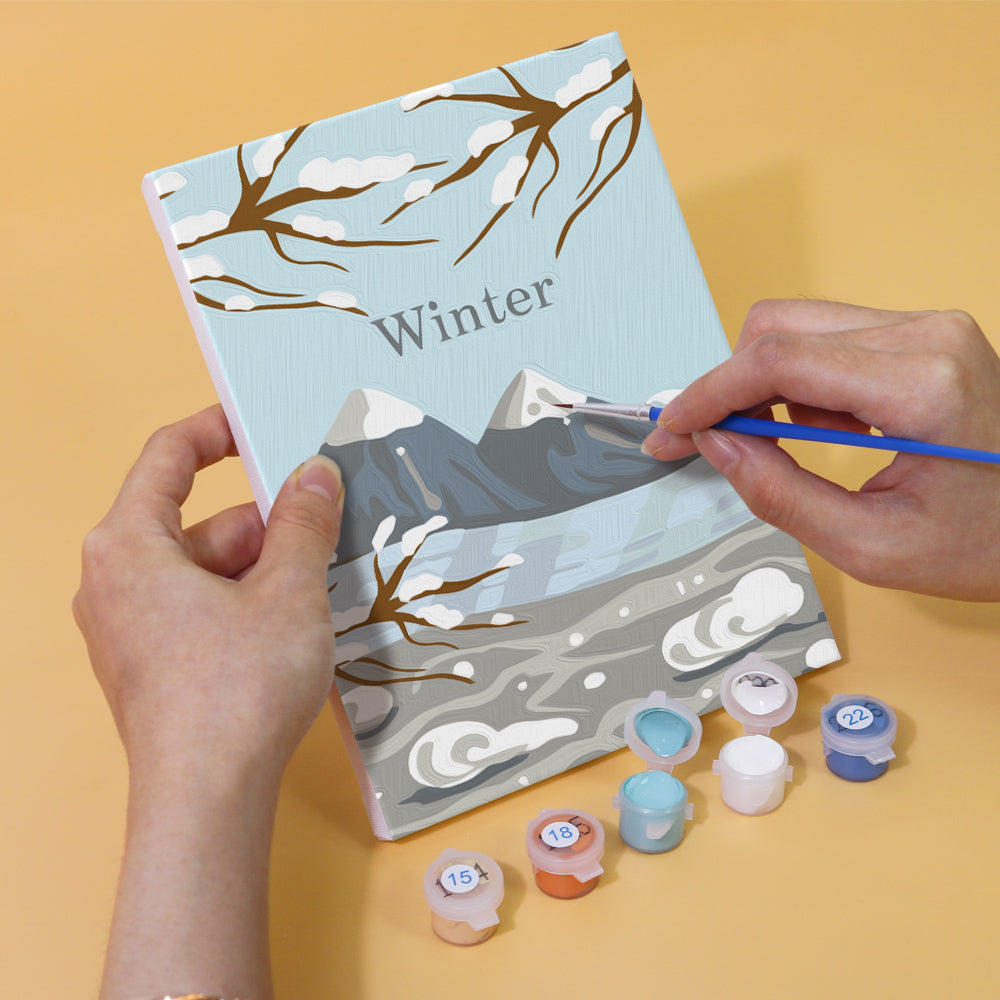 Nature’s Cycle paint by numbers kit with blooming spring flowers