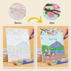 Spring cherry blossom paint by numbers design from Nature’s Cycle