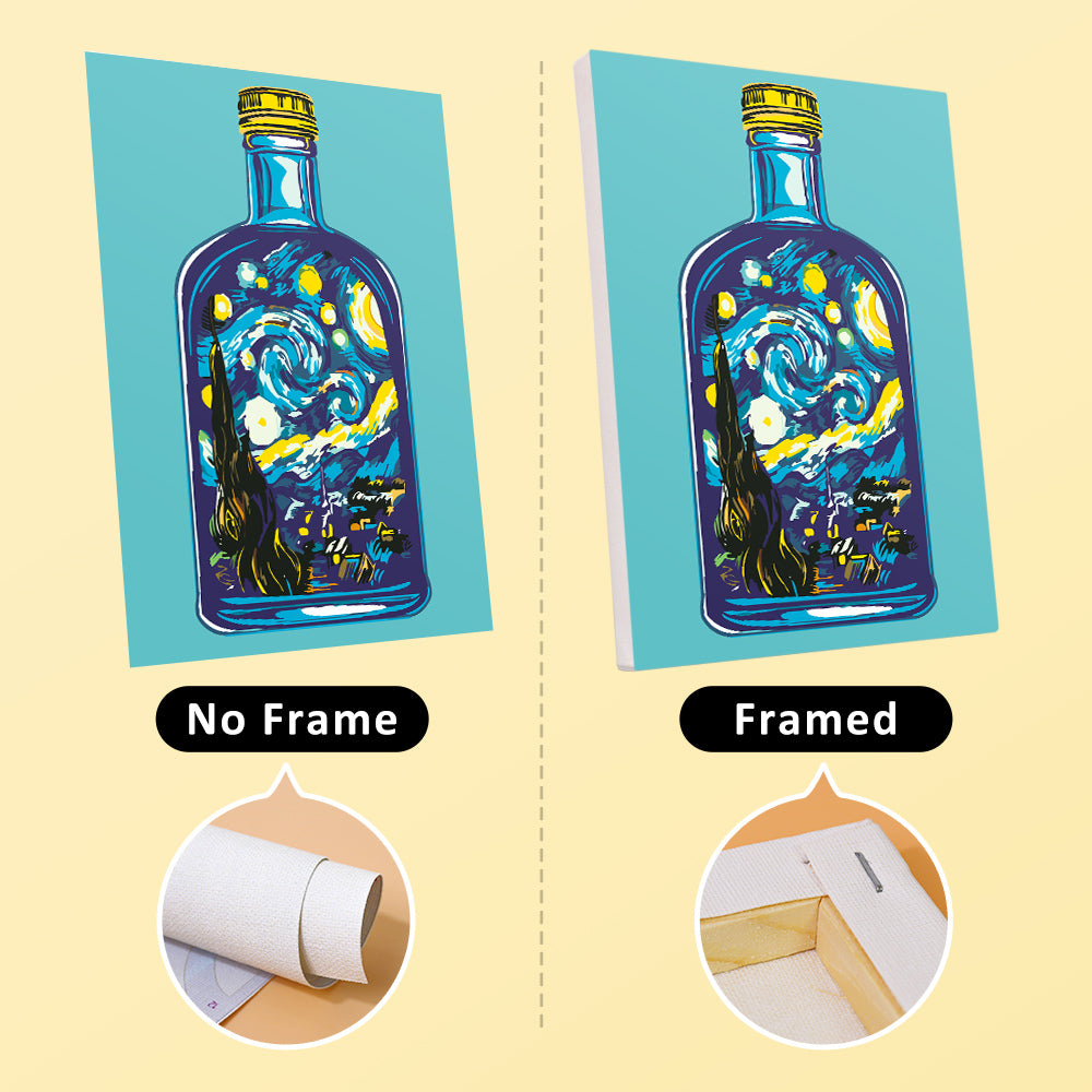 Bottled Wonders Mini Paint by Numbers Kit with abstract colorful pattern