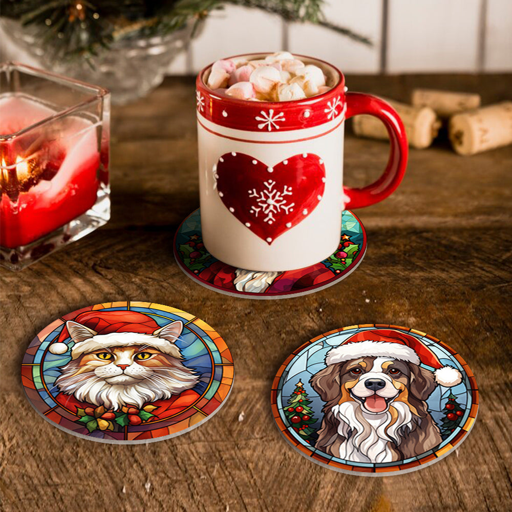Set mit 6 Malen nach Zahlen „Holiday Pals“ für anfängerfreundliche Feiertagskunst und Bastelarbeiten.
