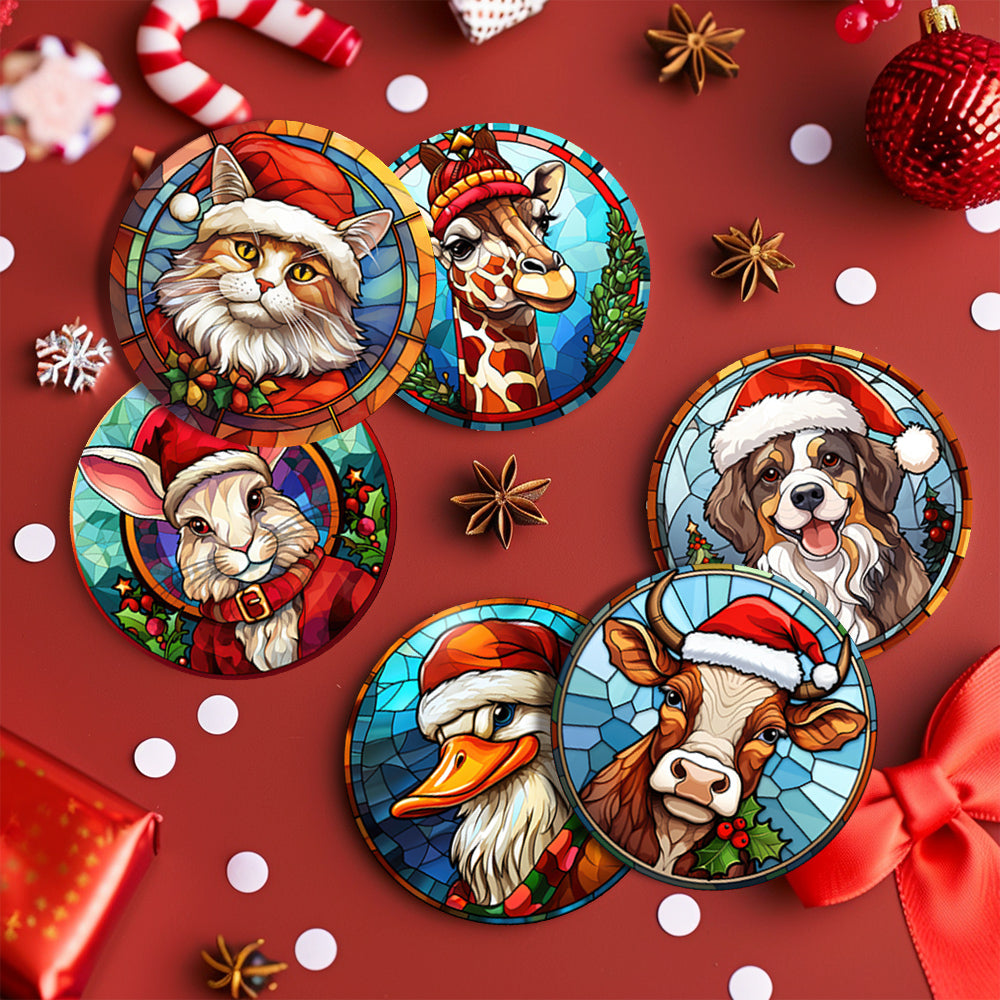Holiday Pals paint by numbers kit with 6 festive DIY painting projects for Christmas décor.