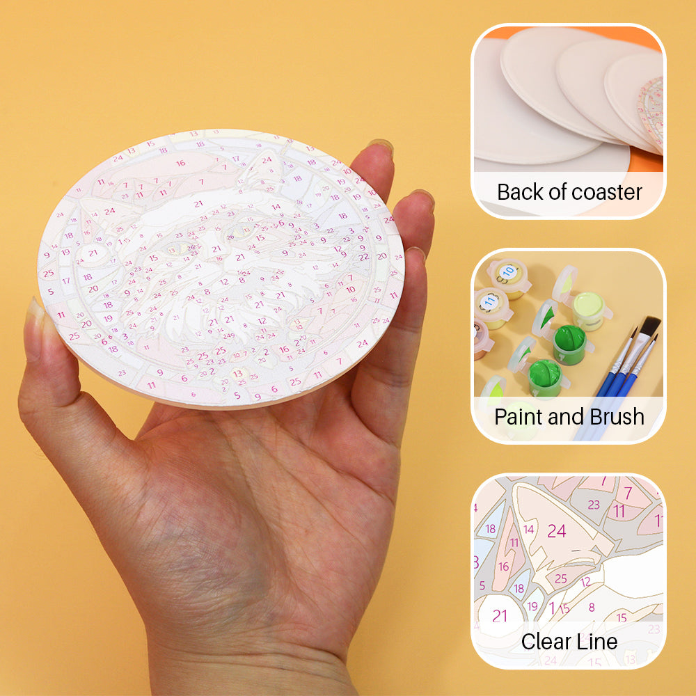 Festive paint by numbers kit Holiday Pals, ideal for beginner-friendly Christmas art.