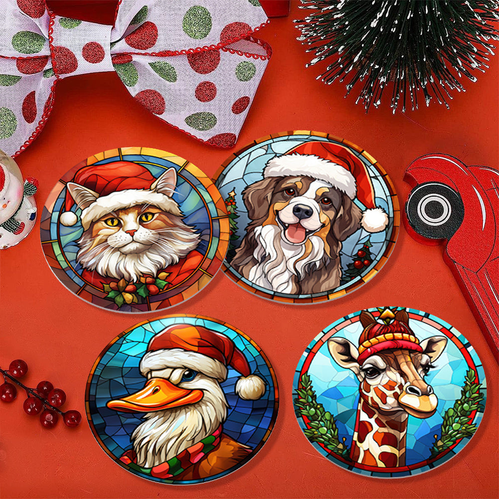 Einsteigerfreundliches Holiday Pals-Kunstset, Malen nach Zahlen für festliche Inneneinrichtung.