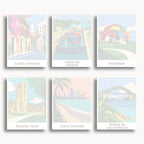 Panama City travel poster mini paint by numbers collection
