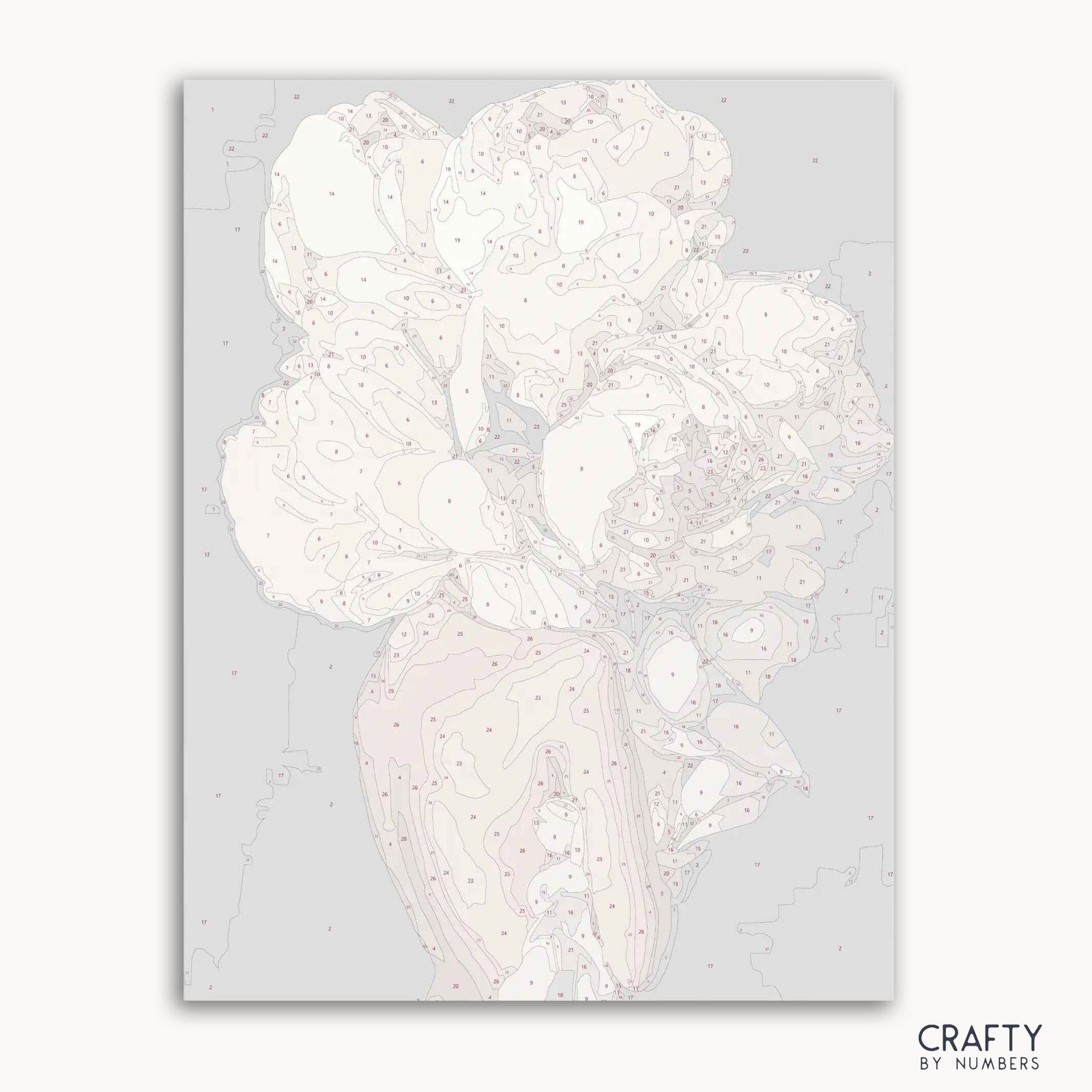 Detailed Petal Symphony paint by numbers design