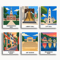 Philadelphia travel poster mini paint by numbers collection