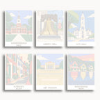 Philadelphia travel poster mini paint by numbers collection