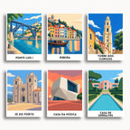 Porto travel poster mini paint by numbers collection