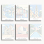 Porto travel poster mini paint by numbers collection