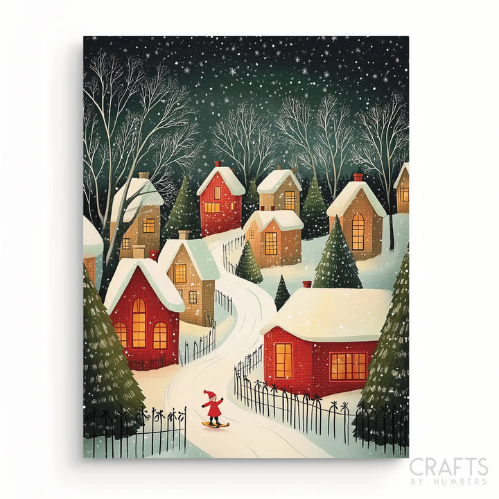 Snowy Village Stroll