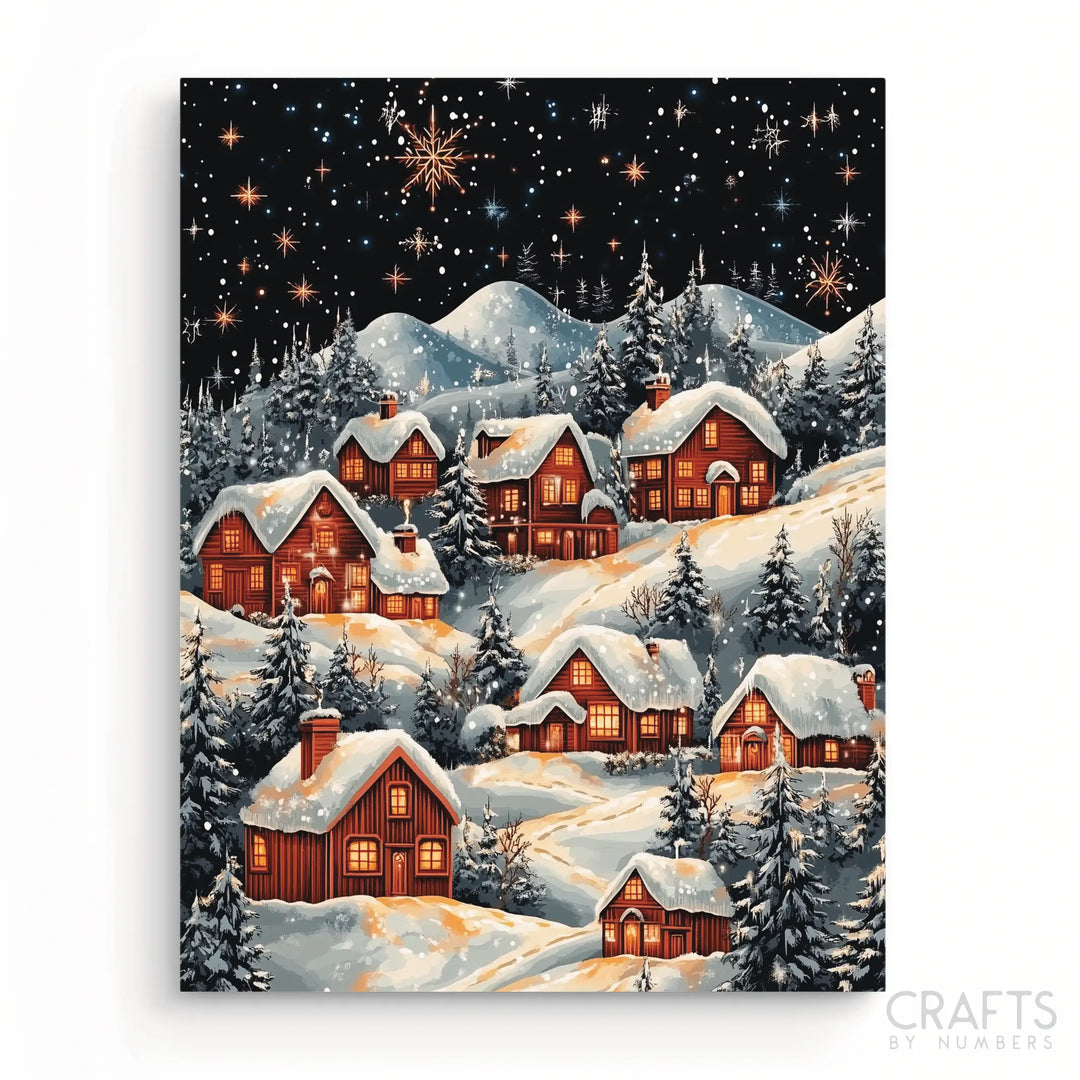 Starlit Winter Village