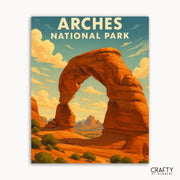 Arches National Park paint by numbers kit for creating a detailed desert landscape artwork.