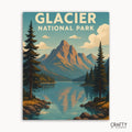 Scenic mountain landscape with lake reflection paint by numbers for adults relaxing hobby.