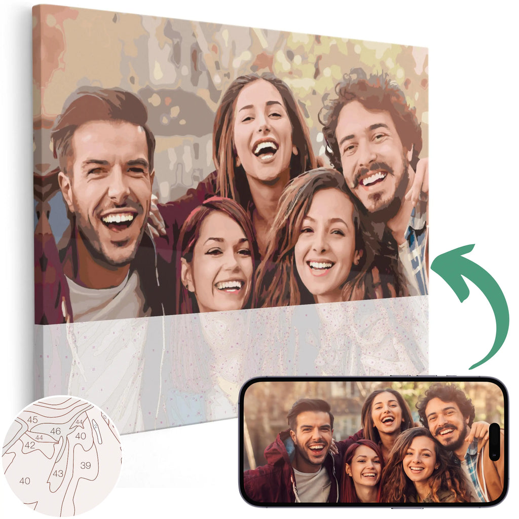 convert your photo to custom paint by numbers painting