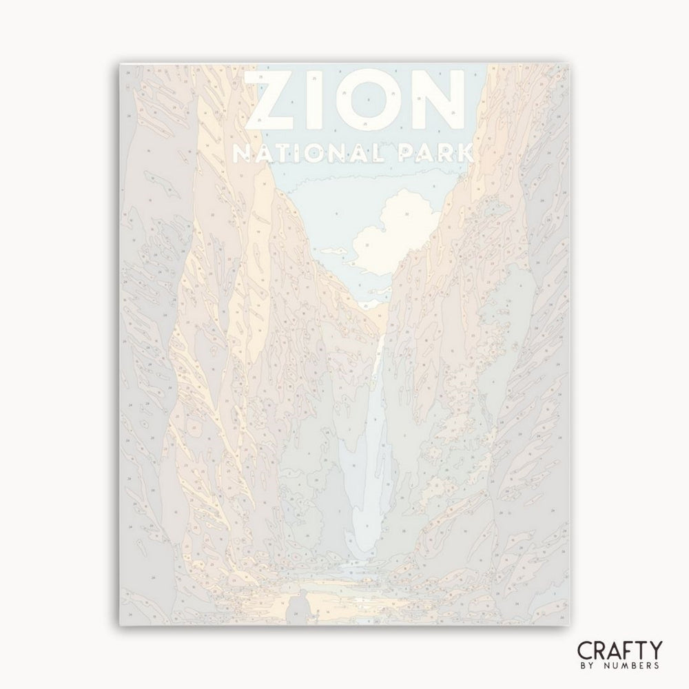 DIY art canvas of Zion canyon waterfalls and river landscape from The Narrows trail.