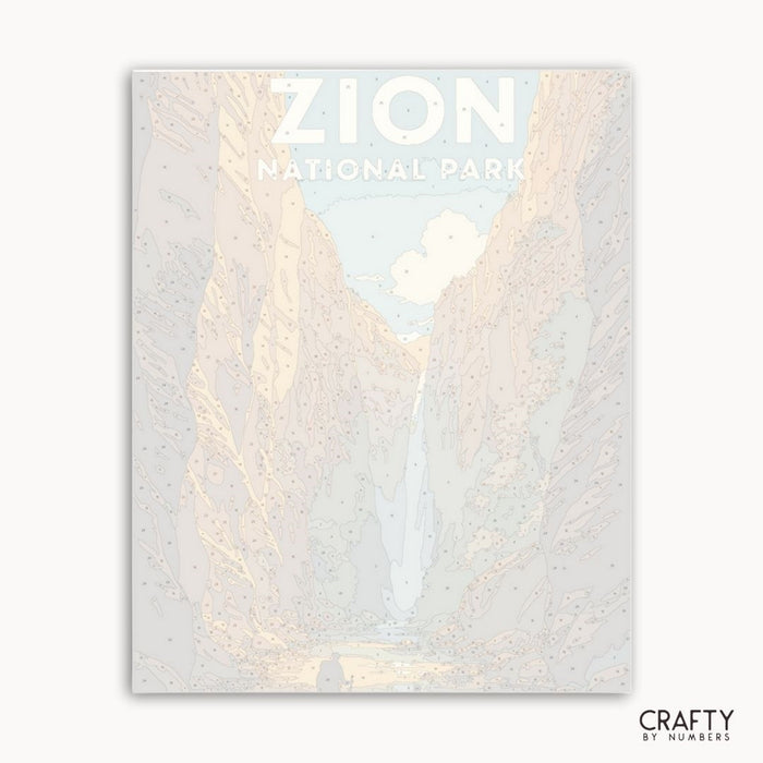 DIY art canvas of Zion canyon waterfalls and river landscape from The Narrows trail.