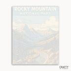 Scenic Rocky Mountain view paint by numbers kit for adults and beginners.