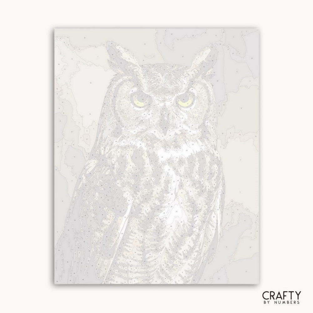Holographic owl sticker on a white background