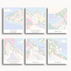 Positano travel poster mini paint by numbers collection