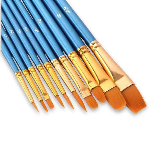 Premium Paint Brushes (Set of 10)