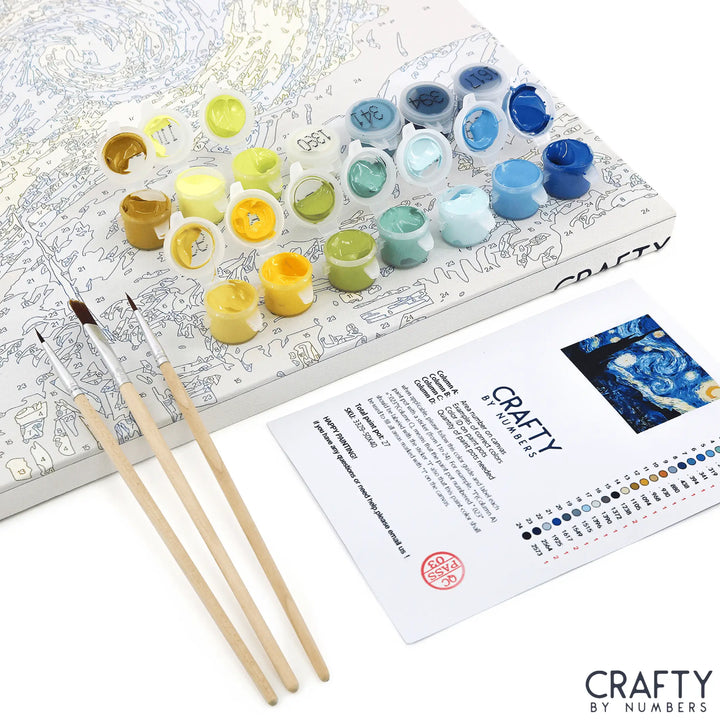 Crafty by Numbers - Paint by Numbers - Paintings with canvas and brushes