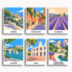 Provence travel poster mini paint by numbers collection