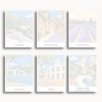 Provence travel poster mini paint by numbers collection
