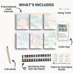 Puerto Vallarta travel poster mini paint by numbers collection