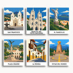 Quito travel poster mini paint by numbers collection