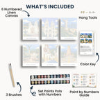 Quito travel poster mini paint by numbers collection