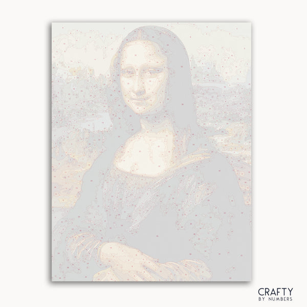 Mona Lisa's Smile Paint By Numbers Classic Art Kit featuring famous paintings and famous artists paintings for art lovers