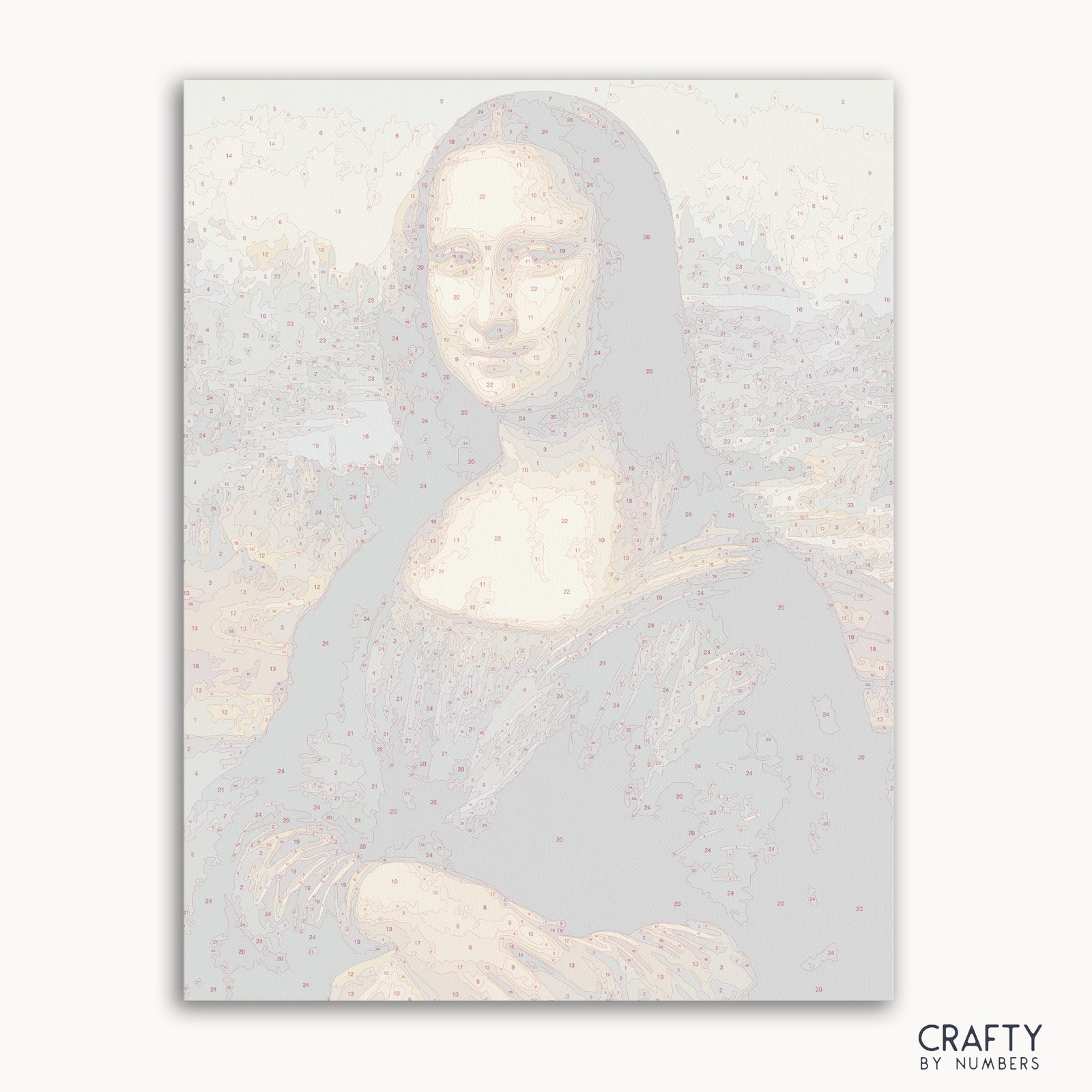 Detailed Mona Lisa's Smile paint by numbers design