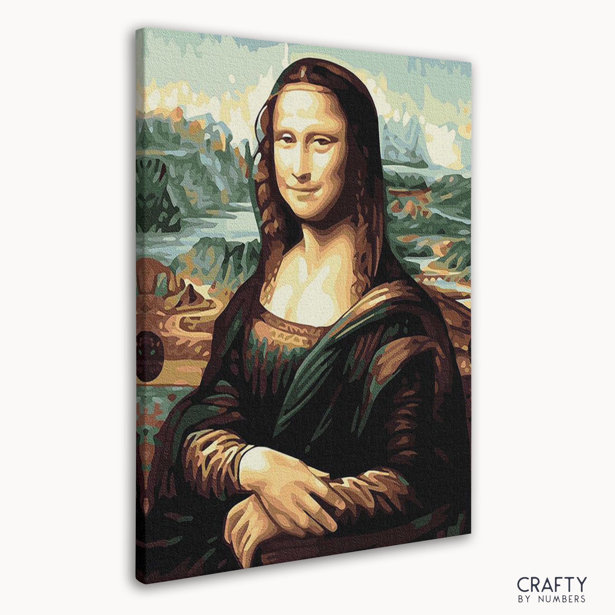 Detailed Mona Lisa painting kit inspired by one of the most famous paintings of women and famous art paintings