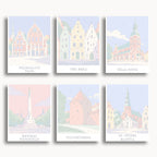 Riga travel poster mini paint by numbers collection