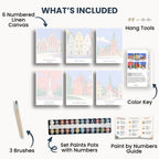 Riga travel poster mini paint by numbers collection