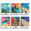 Rio de Janeiro travel poster mini paint by numbers collection