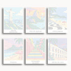 Rio de Janeiro travel poster mini paint by numbers collection