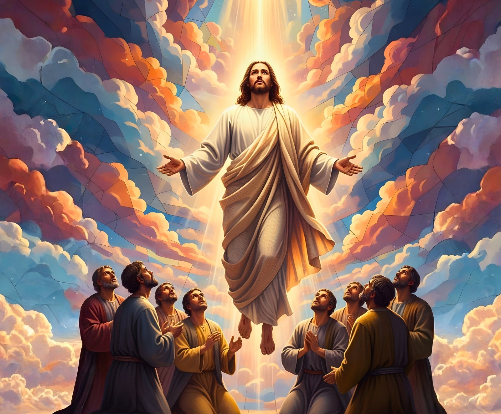 Risen in Glory paint by numbers artwork