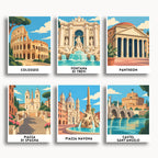 Rome travel poster mini paint by numbers collection