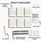 Rome travel poster mini paint by numbers collection