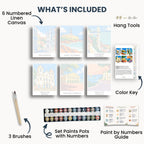 Salvador travel poster mini paint by numbers collection