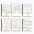 Salzburg travel poster mini paint by numbers collection