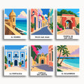 San Juan travel poster mini paint by numbers collection