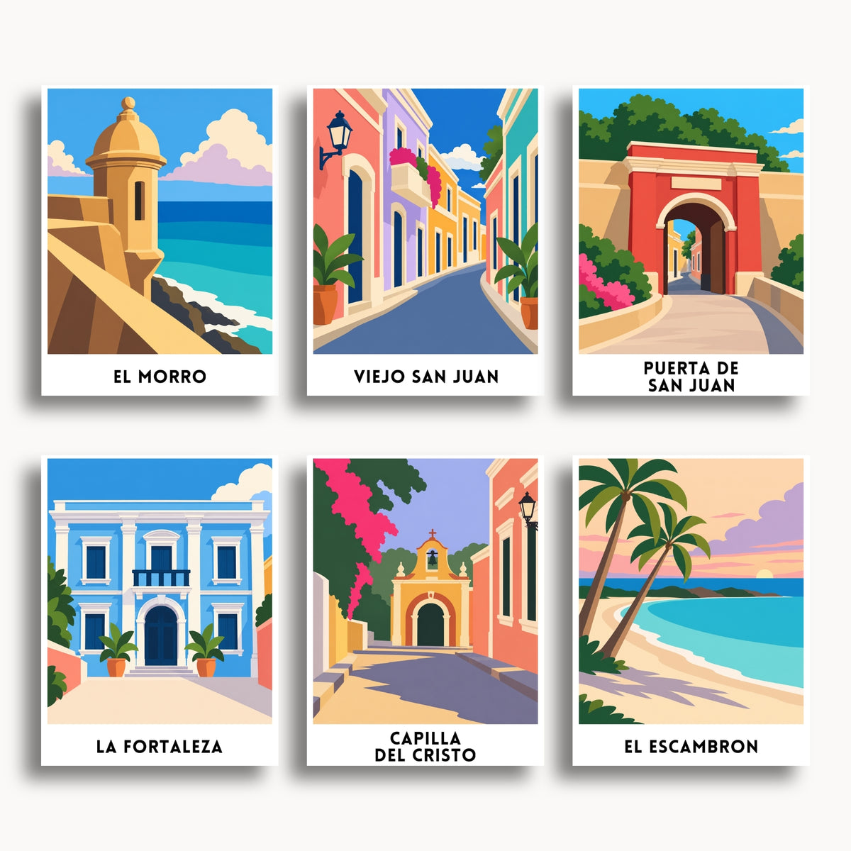 San Juan travel poster mini paint by numbers collection