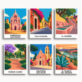 San Miguel de Allende travel poster mini paint by numbers collection