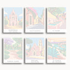 San Miguel de Allende travel poster mini paint by numbers collection