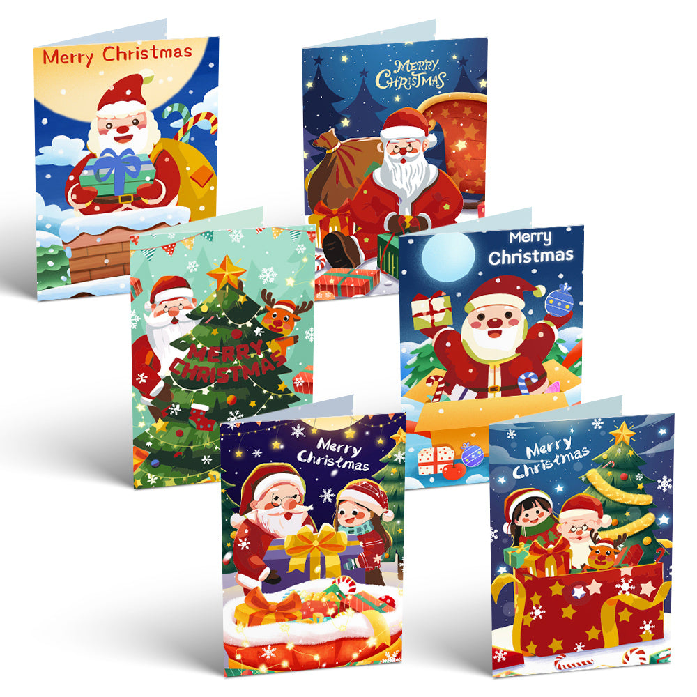 Santa’s Greetings set of 6 paint by numbers