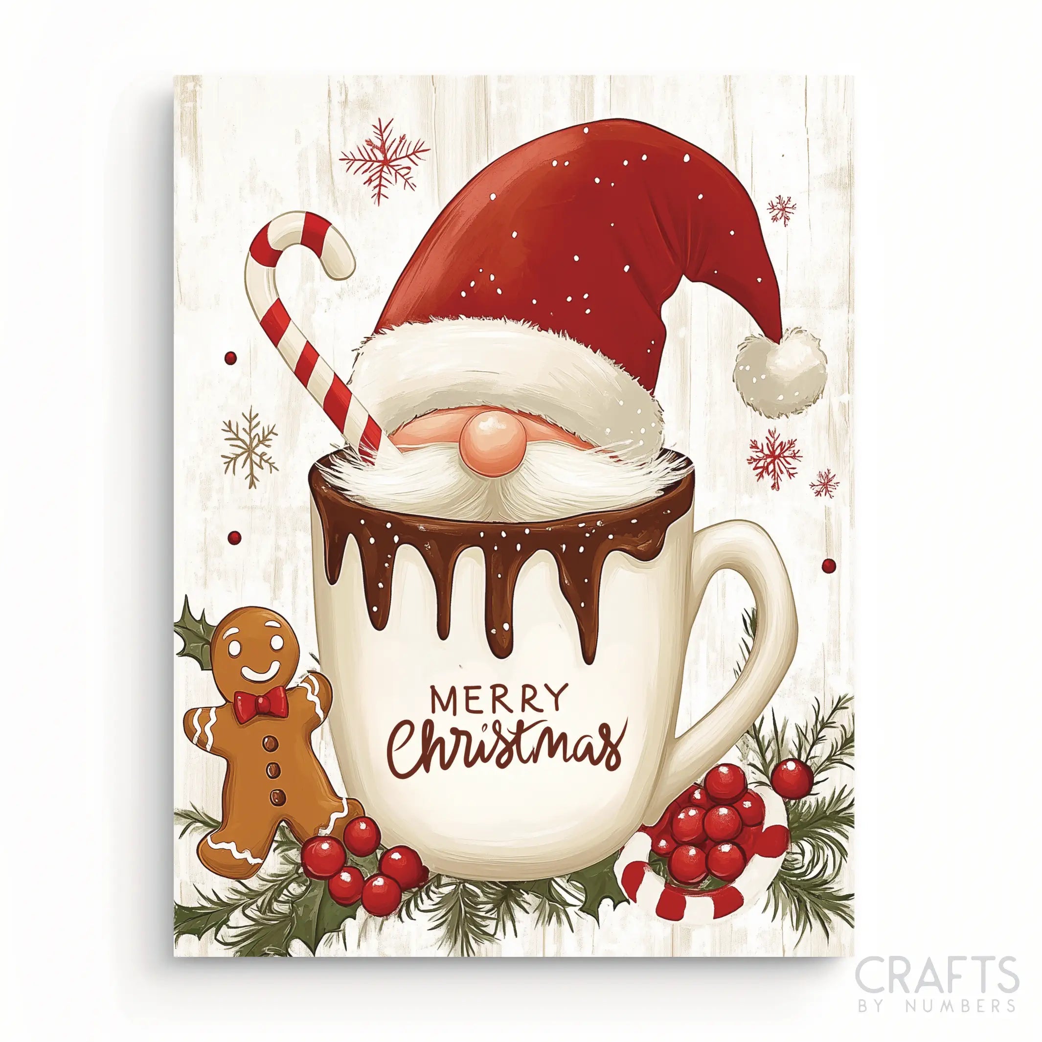 Santa’s Cocoa Delight - Festive Christmas Paint by Numbers Kit – Crafty ...