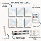 Santorini travel poster mini paint by numbers collection